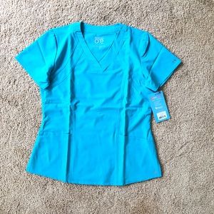 NWT - Barco ONE Baby Blue Scrub Top - Size M
